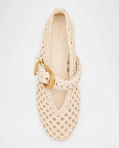 Zimmermann Alchemy Woven Leather Ballerina Flats | Thumbnail 4 Zimmermann Alchemy Woven Leather Ballerina Flats | Thumbnail 4