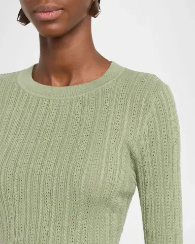 PAIGE Ophelia Pointelle-Knit Top | Thumbnail 5