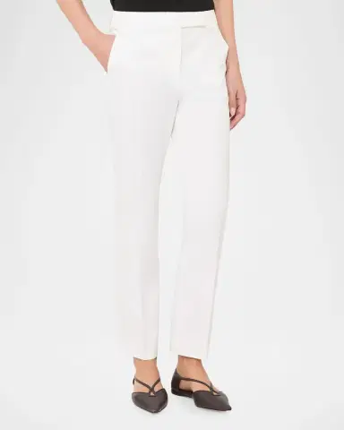 Max Mara Silk Slim-Leg Ankle Cigarette Pants | Thumbnail 3 Max Mara Silk Slim-Leg Ankle Cigarette Pants | Thumbnail 3