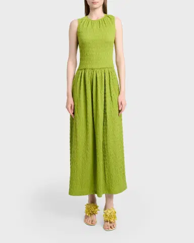Proenza Schouler White Label Zoira Sleeveless Textured Cotton Maxi Dress | Thumbnail 2