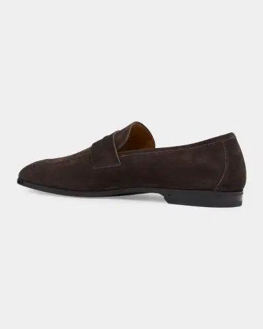 TOM FORD Men 's Sean Suede Penny Loafers | Thumbnail 4 TOM FORD Men 's Sean Suede Penny Loafers | Thumbnail 4