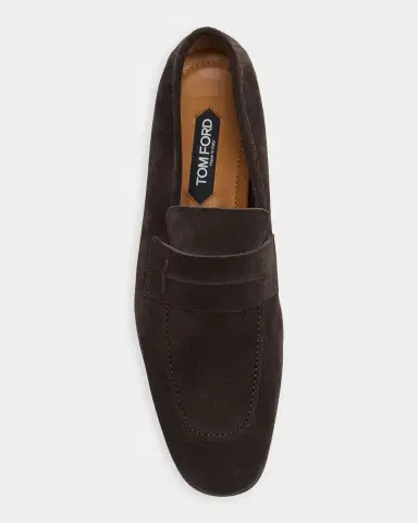 TOM FORD Men 's Sean Suede Penny Loafers | Thumbnail 6 TOM FORD Men 's Sean Suede Penny Loafers | Thumbnail 6