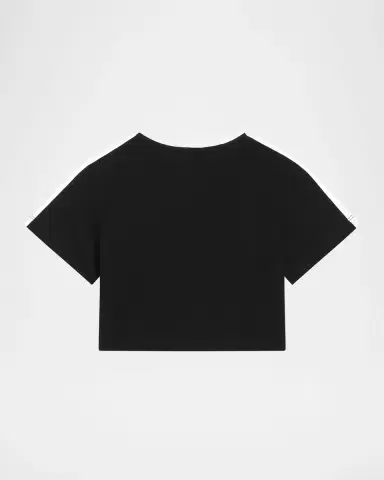 Dolce & Gabbana Girl's Logo Cropped Short-Sleeve T-Shirt, Size -14 | Thumbnail 2 Dolce & Gabbana Girl's Logo Cropped Short-Sleeve T-Shirt, Size -14 | Thumbnail 2