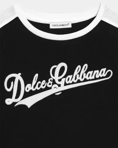 Dolce & Gabbana Girl's Logo Cropped Short-Sleeve T-Shirt, Size -14 | Thumbnail 3 Dolce & Gabbana Girl's Logo Cropped Short-Sleeve T-Shirt, Size -14 | Thumbnail 3