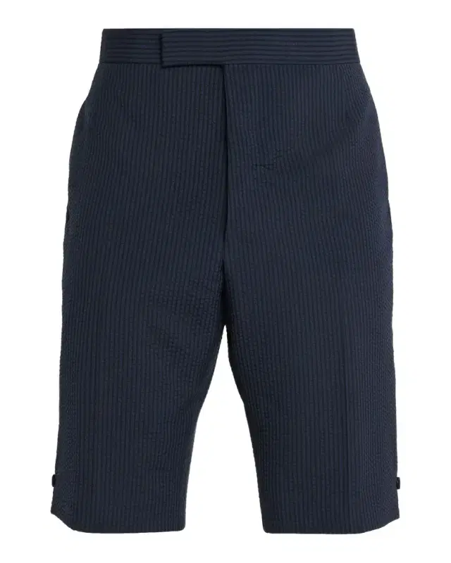 Thom Browne Men 's Fit 1 Backstrap Seersucker Shorts
