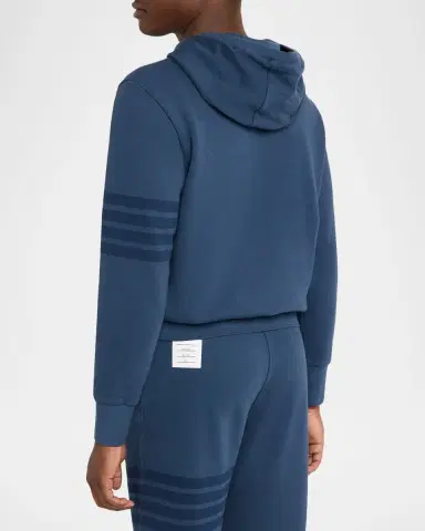 Thom Browne Men's 4-Bar Cotton Hoodie | Thumbnail 3