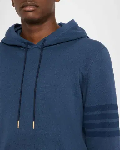 Thom Browne Men's 4-Bar Cotton Hoodie | Thumbnail 5