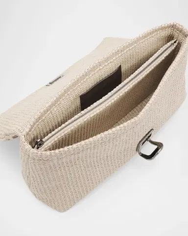 Brunello Cucinelli Medium Woven Raffia Clutch Bag | Thumbnail 4 Brunello Cucinelli Medium Woven Raffia Clutch Bag | Thumbnail 4