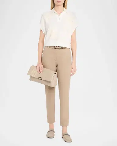 Brunello Cucinelli Medium Woven Raffia Clutch Bag | Thumbnail 5 Brunello Cucinelli Medium Woven Raffia Clutch Bag | Thumbnail 5