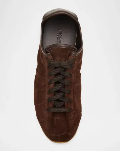Jacquemus Les Tennis Croc-Embossed Suede Sneakers | Thumbnail 6