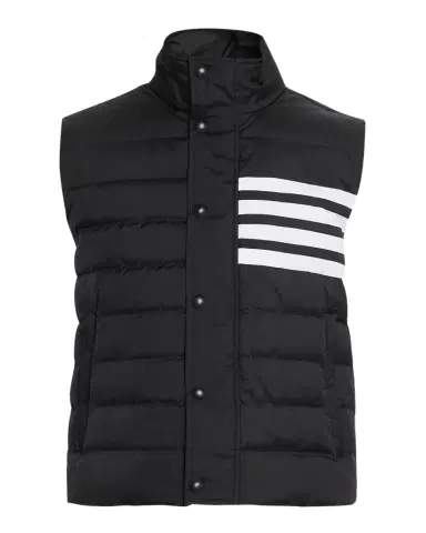 Thom Browne Men 's Shiny Ripstop -Bar Down Vest | Thumbnail 1