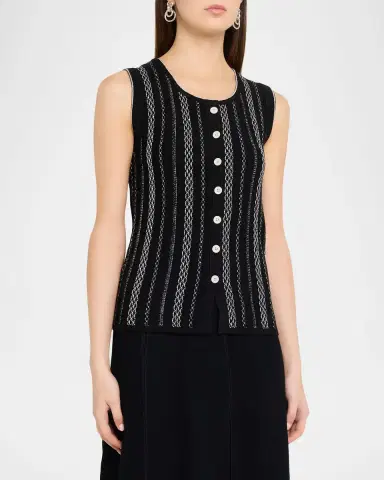 Proenza Schouler White Label Alyna Textured Knit Vest | Thumbnail 4