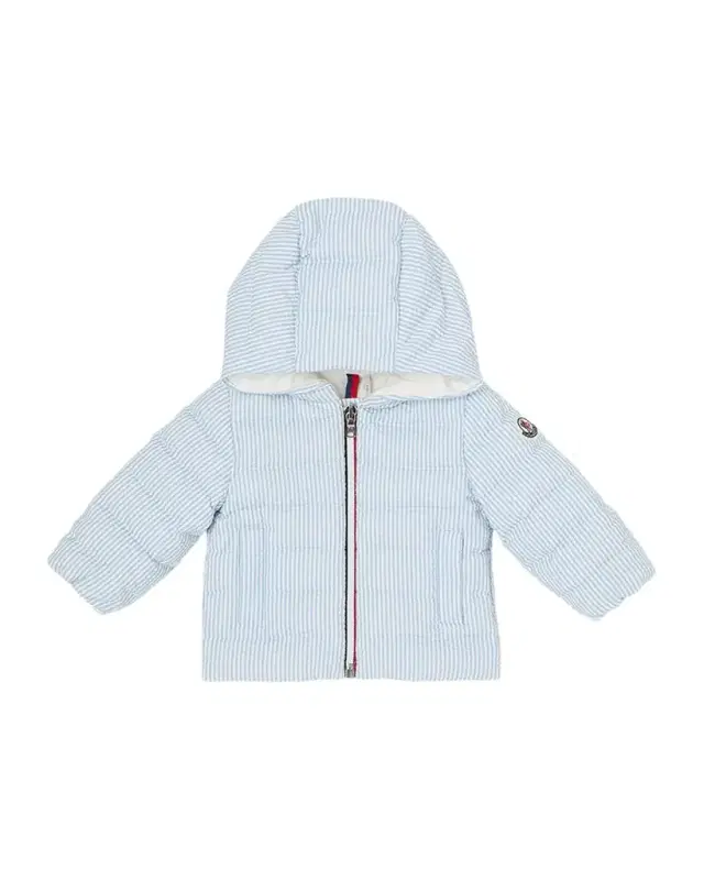 Moncler Boy 's Haluk Seersucker Hooded Down Jacket, Size 6M-2