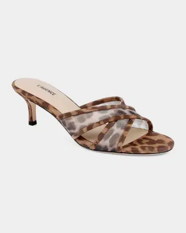 L'Agence Padua Leopard-Print Mesh Mule Sandals | Thumbnail 5 L'Agence Padua Leopard-Print Mesh Mule Sandals | Thumbnail 5