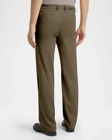 Kiton Men's Lyocell Stretch Straight Leg Flat-Front Pants | Thumbnail 3