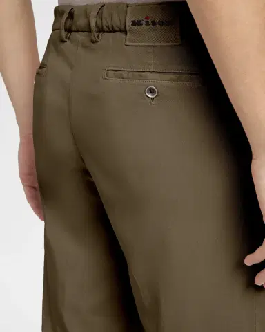 Kiton Men's Lyocell Stretch Straight Leg Flat-Front Pants | Thumbnail 5