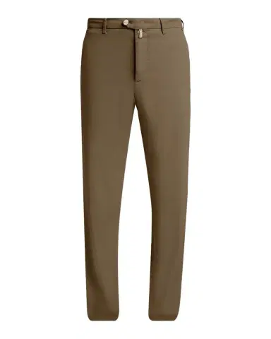 Kiton Men's Lyocell Stretch Straight Leg Flat-Front Pants | Thumbnail 1