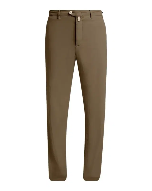 Kiton Men 's Lyocell Stretch Straight Leg Flat-Front Pants