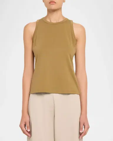 Lafayette 148 New York Swiss Cotton Rib Racerback Tank | Thumbnail 4 Lafayette 148 New York Swiss Cotton Rib Racerback Tank | Thumbnail 4