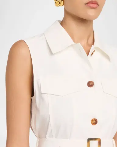 Lafayette 148 New York Belted Stretch Twill Midi Shirtdress | Thumbnail 5 Lafayette 148 New York Belted Stretch Twill Midi Shirtdress | Thumbnail 5