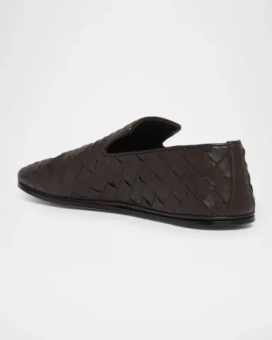 Bottega Veneta Men's Sunday Intrecciato Degrade Leather Slippers | Thumbnail 4