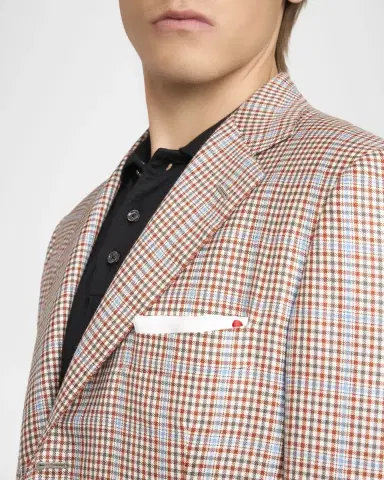 Kiton Men 's Multi-Check Cashmere and Silk Blazer | Thumbnail 5 Kiton Men 's Multi-Check Cashmere and Silk Blazer | Thumbnail 5