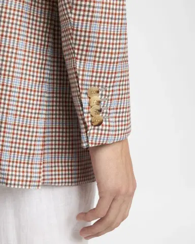 Kiton Men 's Multi-Check Cashmere and Silk Blazer | Thumbnail 8 Kiton Men 's Multi-Check Cashmere and Silk Blazer | Thumbnail 8