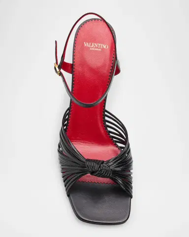 Valentino Garavani 90mm VLogo Anne Leather Block-Heel Sandals | Thumbnail 6 Valentino Garavani 90mm VLogo Anne Leather Block-Heel Sandals | Thumbnail 6