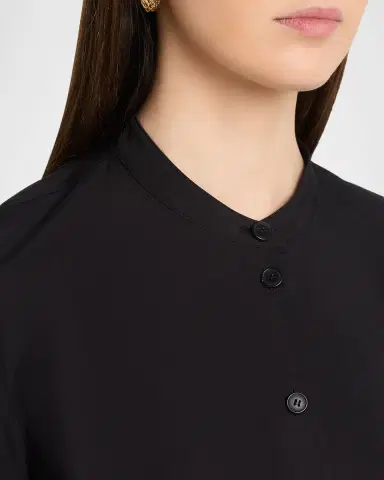 Lafayette 148 New York Puff-Sleeve Organic Cotton Poplin Midi Dress | Thumbnail 5