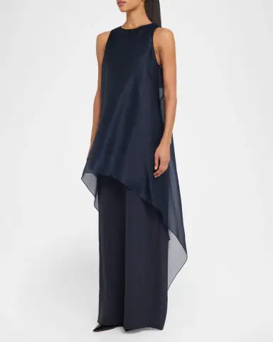 Lafayette 148 New York Sleeveless Layered Organza Silk Gown | Thumbnail 4 Lafayette 148 New York Sleeveless Layered Organza Silk Gown | Thumbnail 4