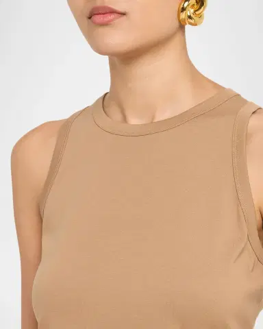 Lafayette 148 New York Swiss Cotton Rib Racerback Tank | Thumbnail 5