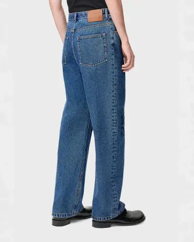 Loewe Men's Anagram Denim Baggy-Fit Jeans | Thumbnail 3