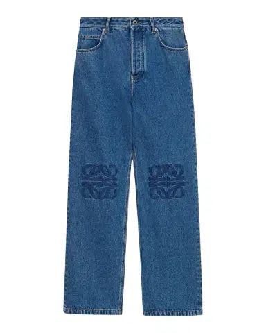 Loewe Men's Anagram Denim Baggy-Fit Jeans | Thumbnail 1