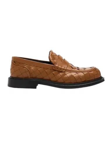 Bottega Veneta Men's James Intrecciato Leather Loafers | Thumbnail 1 Bottega Veneta Men's James Intrecciato Leather Loafers | Thumbnail 1