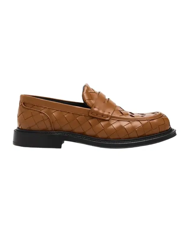 Bottega Veneta Men 's James Intrecciato Leather Loafers