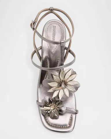 Zimmermann 85mm Belara Metallic Leather Sandals | Thumbnail 6 Zimmermann 85mm Belara Metallic Leather Sandals | Thumbnail 6