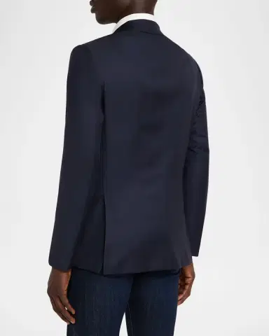 Kiton Men's Virgin Wool Single-Breasted Blazer | Thumbnail 3
