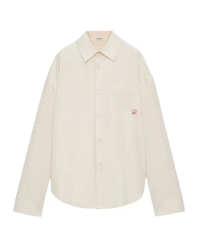 Loewe Men 's Embroidered Anagram Pocket Button-Down Shirt