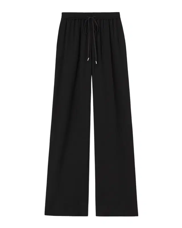 Lafayette 148 New York Penn Straight-Leg Silk Georgette Pants