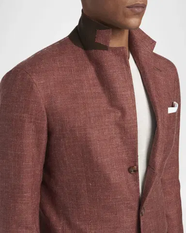 Kiton Men's Cashmere, Wool and Silk Single-Breasted Blazer | Thumbnail 7
