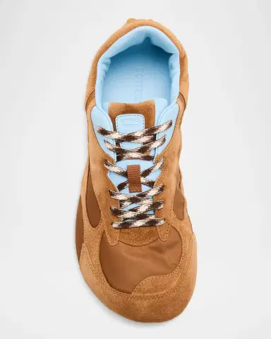 Bottega Veneta Men's Orbit Flash Suede & Nylon Low-Top Sneakers | Thumbnail 6 Bottega Veneta Men's Orbit Flash Suede & Nylon Low-Top Sneakers | Thumbnail 6