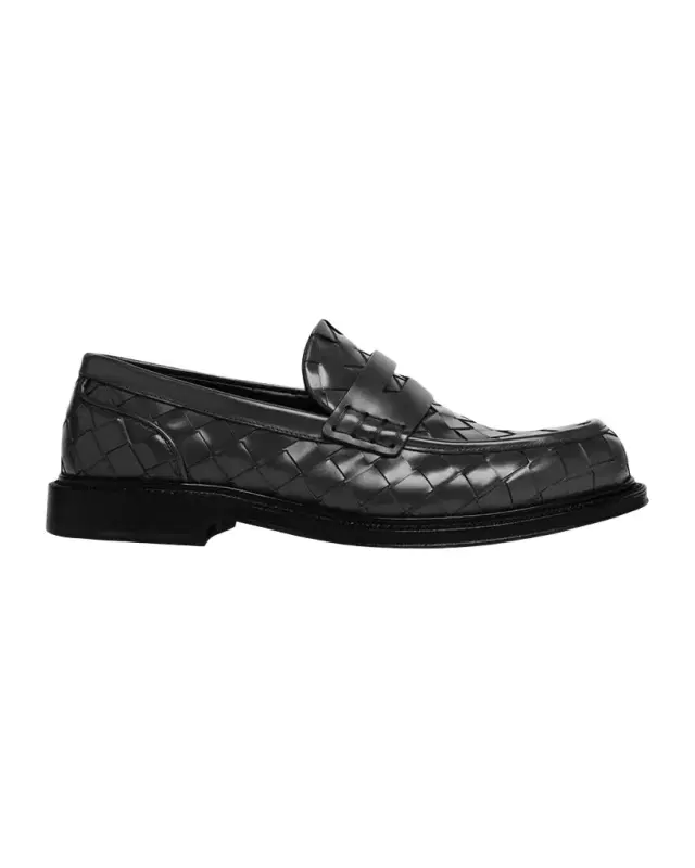 Bottega Veneta Men 's James Intrecciato Leather Loafers