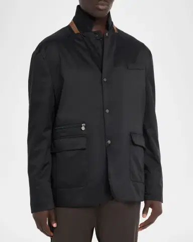 Kiton Men's Performance Stand-Collar Jacket | Thumbnail 4
