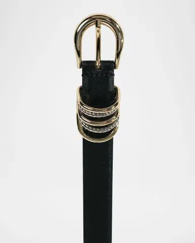 Déhanche Hollyhock Mixed Metal Leather Belt | Thumbnail 3