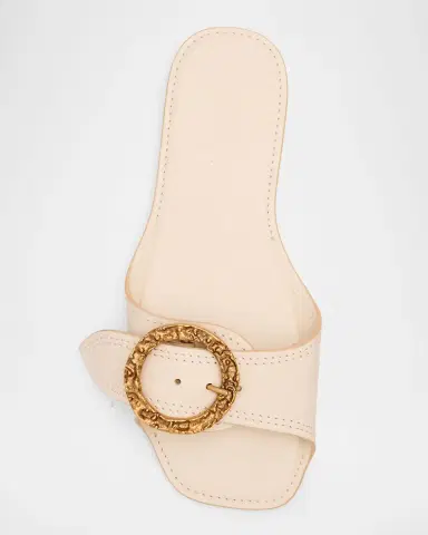 Zimmermann Solena Leather Flat Slide Sandals | Thumbnail 4 Zimmermann Solena Leather Flat Slide Sandals | Thumbnail 4