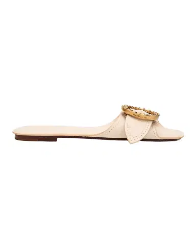 Zimmermann Solena Leather Flat Slide Sandals | Thumbnail 1 Zimmermann Solena Leather Flat Slide Sandals | Thumbnail 1