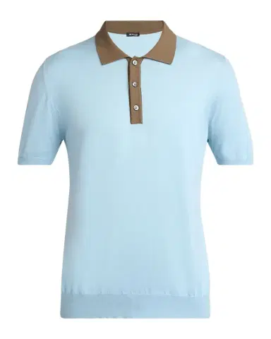 Kiton Men's Cotton Knit Contrast-Trim Polo Shirt | Thumbnail 1 Kiton Men's Cotton Knit Contrast-Trim Polo Shirt | Thumbnail 1