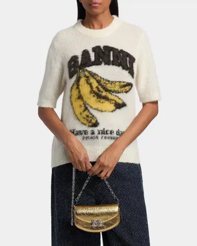 Ganni Brushed Alpaca Graphic Wool Sweater | Thumbnail 4 Ganni Brushed Alpaca Graphic Wool Sweater | Thumbnail 4