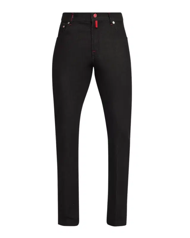 Sartorio Men 's Black Denim Classic-Fit Pants