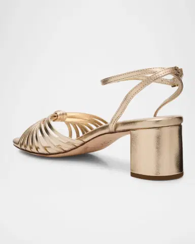 Loeffler Randall Olivia Leather Knot Block Heel Sandals | Thumbnail 4